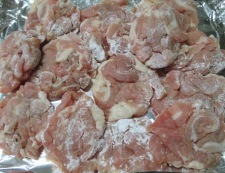 豚肉と玉ねぎの南蛮漬け　調理②