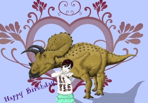 My Daughter & Triceratops