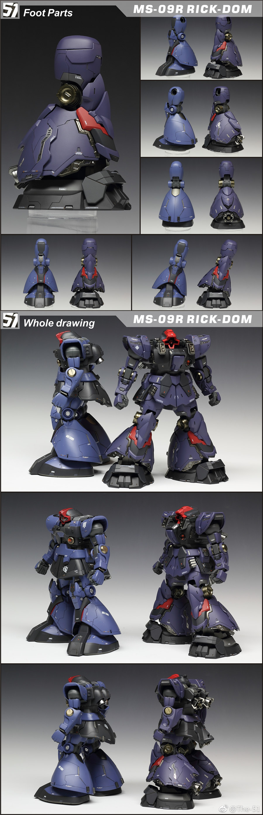 The 51 MG 1/100 MS-09R リックドム・改 ガレージキット - INASK INFO