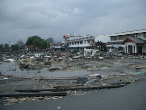 津波の被害に遭ったアチュ州