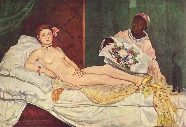 『オランピア』（1863、オルセー美術館、エドゥアール・マネ）